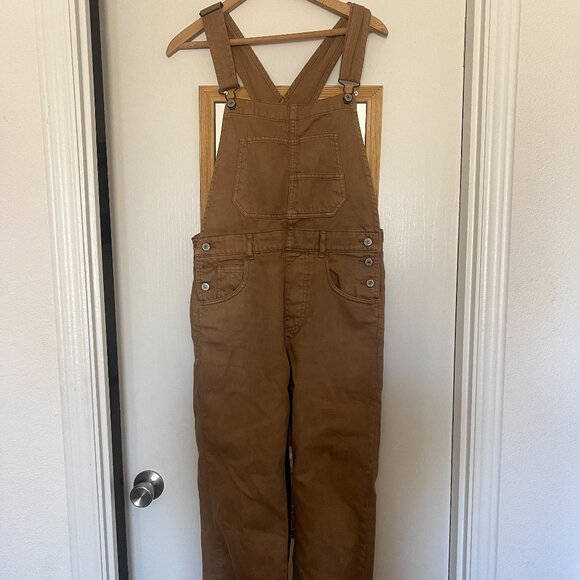 We The Free Tan Ziggy Denim Overalls - Picture 2 of 3
